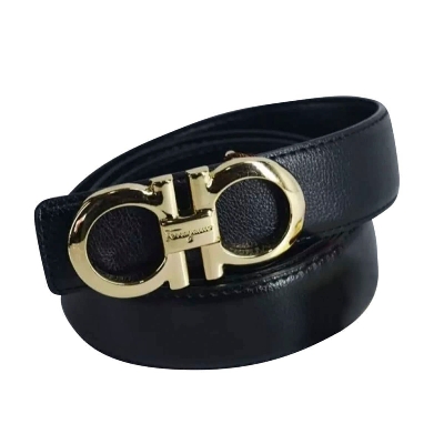 Picture of Ferragamo Black Leather Belt For Artificial Leather new collection brown Belt For Men 2024 - Belt - Belt For Artificial Leather new collection brown Belt For Men 2024 - Black