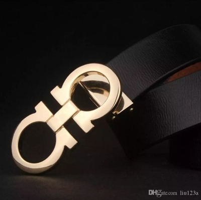 Picture of Ferragamo High Quality Artificial Leather new collection brown Belt For Men 2024's Black Belt Leather Male Strap Pin Buckle Casual Belt - Black