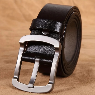 Picture of High Quality Cow Leather Formal and Casual Stylish Belt For Artificial Leather new collection brown Belt For Men 2024 - Black1