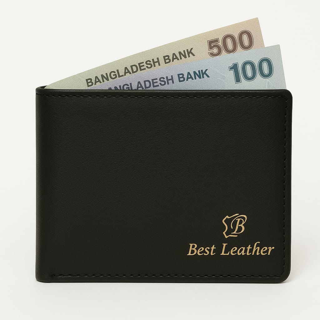 Picture of Best quality Stylish Zipper Leather wallet For Men - Black