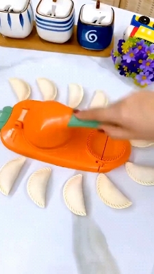 Picture of 2-in-1 Dumpling Maker Pitha Maker, Manual Dough Presser Dumpling Wrapper Mold Dough Pressing Tool Kitchen Pastry Baking Tool accessories - Multicolor