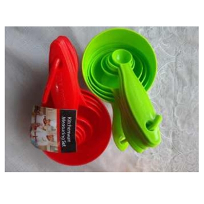 Picture of Plastic Measuring Cup and Measuring Spoon Set - Multi Color - Multicolor