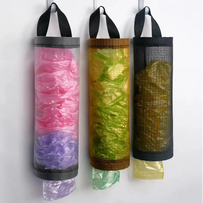 Picture of 1-PCS Garbage Bag Storage Kitchen Garbage Organizer Plastic Bag Holder Organizing Hanging Garbage Collection Storage Bag - Multicolor