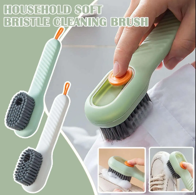 Picture of Multifunction Long Handle Liquid Shoe Brush cleaning Brush for Clothes Shoe Clothing washing Household Cleaning tools - Multicolor