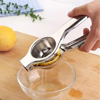 Picture of Lebu chipa machine/ Manual Hand Press Lemon Juicer Fruit Orange Citrus Juice Too - Stainless Steel - Multicolor