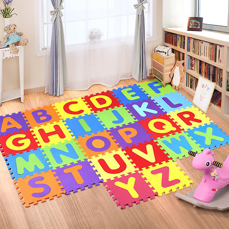Picture of 26 Pcs Alphabet EVA Puzzle Mat Foam Floor Puzzle Mat Letters Baby Puzzle Mat Baby Activity Mats Baby Play Carpet Rugs