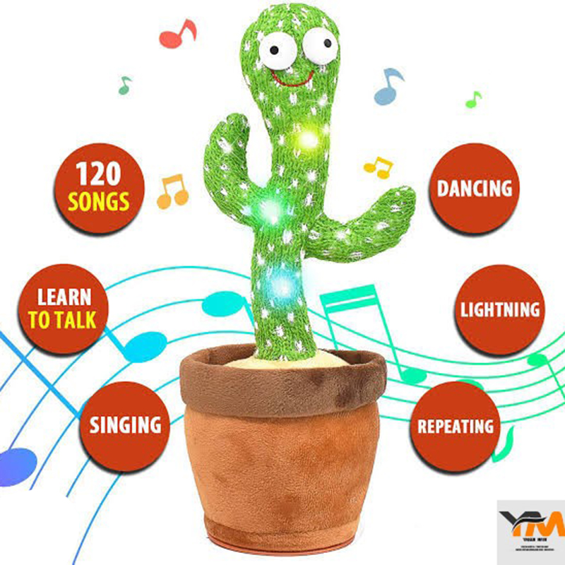 Picture of Dancing Talking Cactus Plush Toy – Singing, Recording & Mimicking Electronic Cactus Toy for Kids