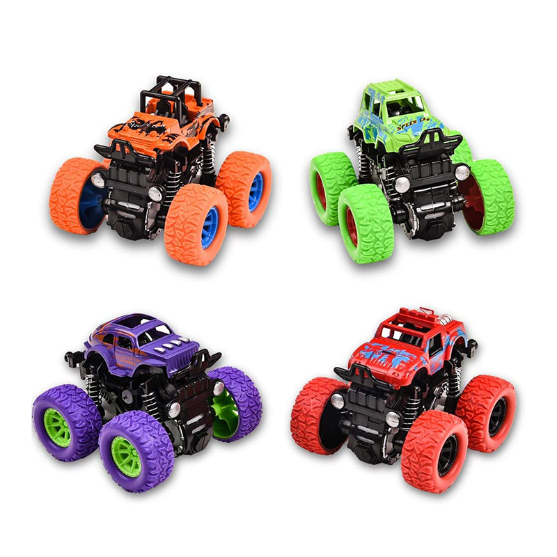 Picture of Monster Trucks Pull Back Vehicles Cars Rotation 4 Wheels Drive Durable Friction Powered Push and Go Birthday Toys for Vehicles  Birthday Toys for Kids