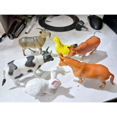 Picture of Animal Toy Set for Kids  Farm & Jungle Figures, Educational Playset