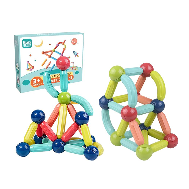 Picture of Magnetic STEM Building Blocks – Educational Construction Toy Set for Kids, Toddlers & Preschoolers | Strong Magnetic Rods & Balls for Creative Learning & Brain Development