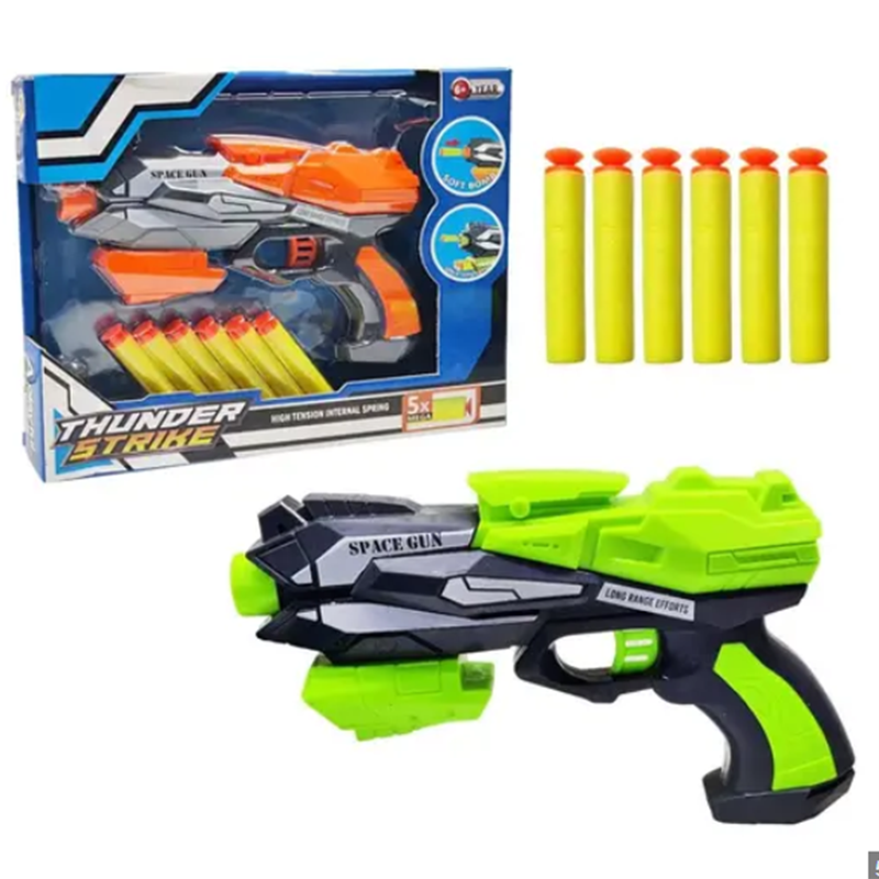Picture of Kids Soft Foam Blaster Toy with 5 Foam Darts – Safe Target Shooting Game Set