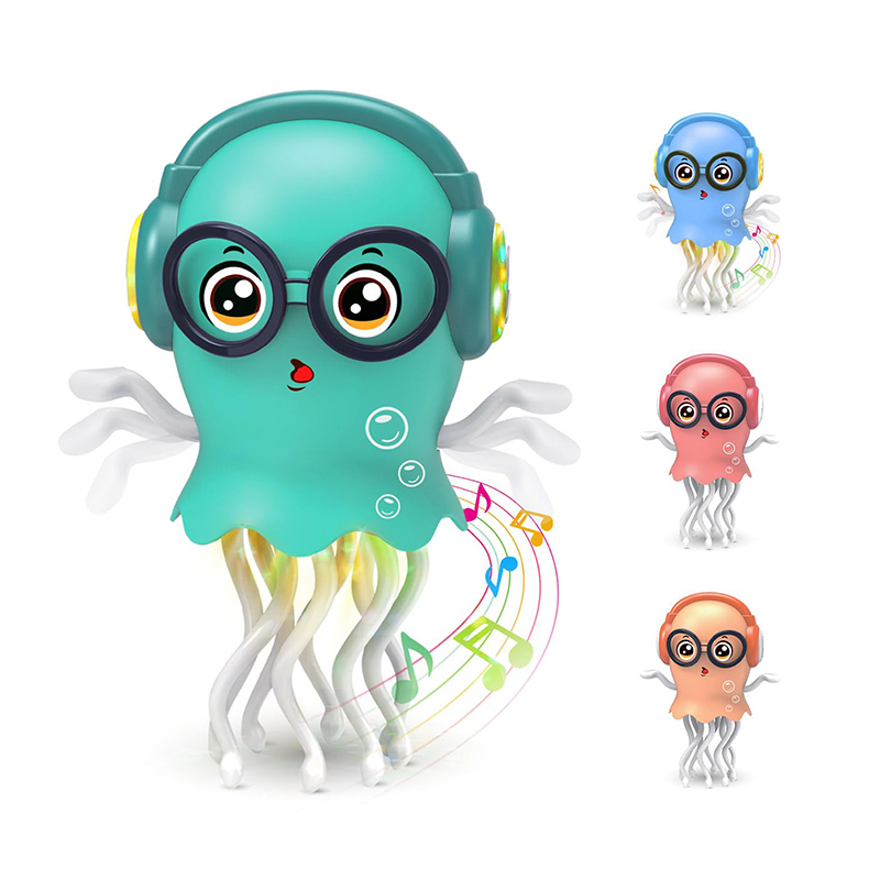 Picture of Electric Dancing Jellyfish Baby Toy | Crawling Interactive Toy with Light & Music | Fun Tummy Time Gift for Boys & Girls