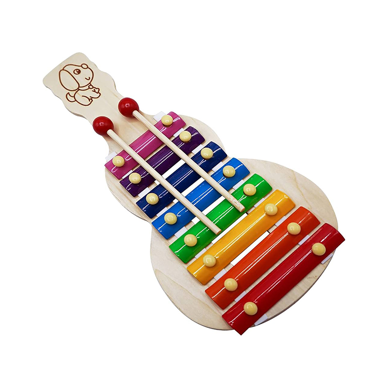 Picture of Wooden 8-Key Xylophone Toy for Kids | Educational Musical Instrument with Mallets | Preschool Hand Knock Music Learning Toy Gift for Boys & Girls Ages 3+