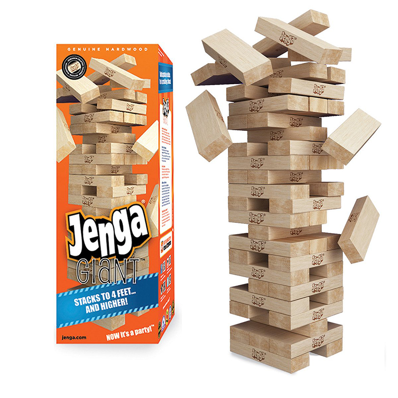 Picture of Classic Jenga Game – Genuine Hardwood Giant Stacking Tower | Real Wooden Blocks Tumbling Game