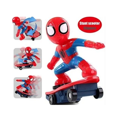 Picture of Spiderman Electric Stunt Skateboard – Sliding Plate 3 Toy with Lights & Music for Kids