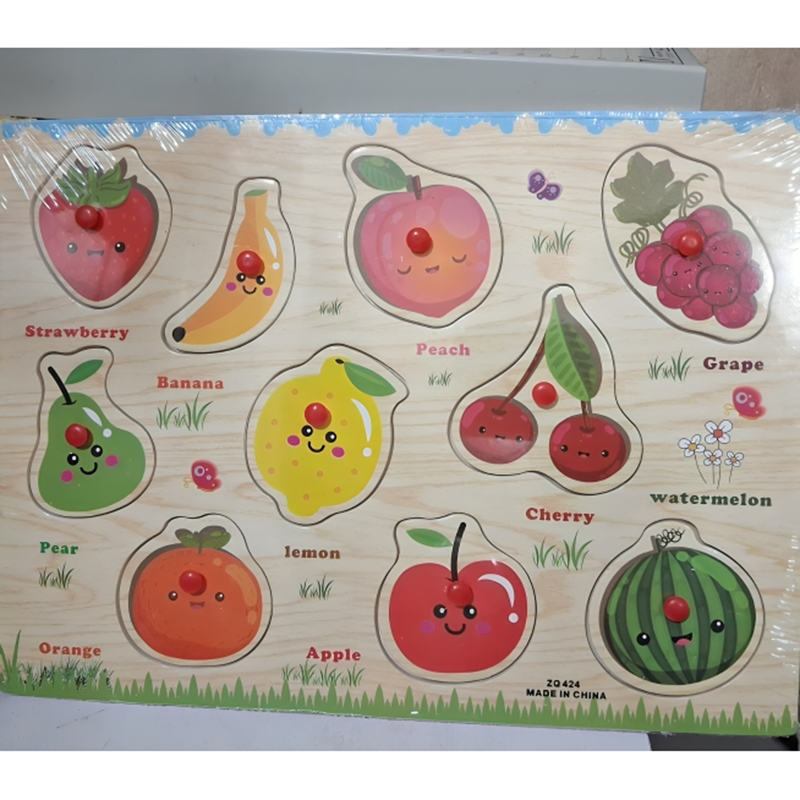 Picture of Wooden Fruit Puzzle Set – Montessori Educational Toy for Toddlers & Kids