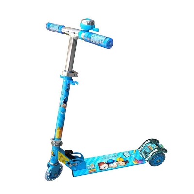 Picture of Adjustable Three Wheel Folding Scooter with Lighting And Music System - Easy to Use and Carry