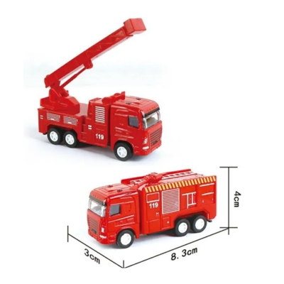 Picture of Die Cast Metal Fire Truck Vehicles Sets of 5, Fire Engine Models Car Toys, Mini Rescue Emergency Playset for Kids Boys Girls