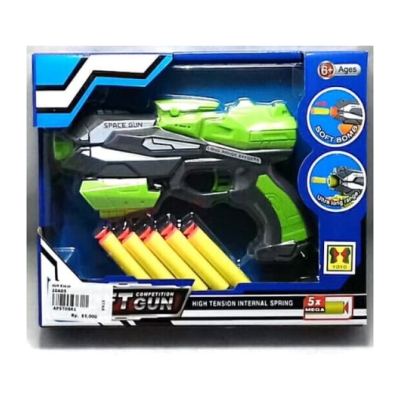 Picture of Kids Soft Foam Blaster Toy with 5 Foam Darts – Safe Target Shooting Game Set