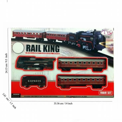 Picture of Rail King Classic Electric Train Set with Realistic Track & Interactive Accessories – Premium Kids Train Toy Collection