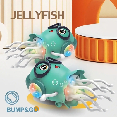 Picture of Electric Dancing Jellyfish Baby Toy | Crawling Interactive Toy with Light & Music | Fun Tummy Time Gift for Boys & Girls