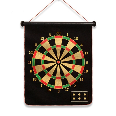 Picture of Magnetic Dart Board Game – 15 Inch Double-Sided Dart Target with 6 Safe Magnetic Darts | Indoor Outdoor Fun Game Toy for Kids & Adults