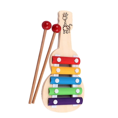 Picture of Wooden 8-Key Xylophone Toy for Kids | Educational Musical Instrument with Mallets | Preschool Hand Knock Music Learning Toy Gift for Boys & Girls Ages 3+