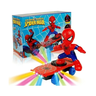 Picture of Spiderman Electric Stunt Skateboard – Sliding Plate 3 Toy with Lights & Music for Kids