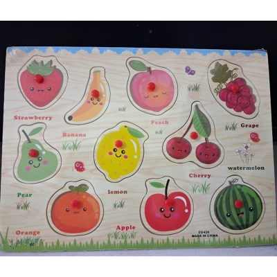 Picture of Wooden Fruit Puzzle Set – Montessori Educational Toy for Toddlers & Kids