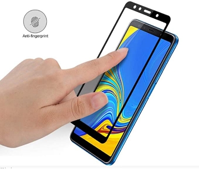 Picture of Samsung Galaxy A7 (2018) - 21D/11H Full Glue Tempered Glass Screen Protector - Black
