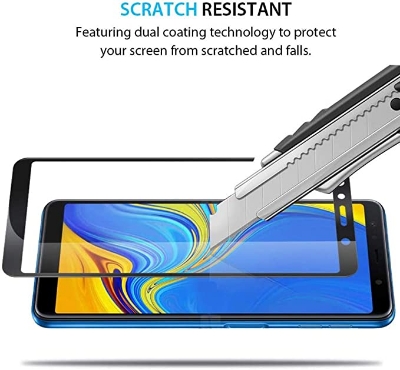 Picture of Samsung Galaxy A7 (2018) - 21D/11H Full Glue Tempered Glass Screen Protector - Black