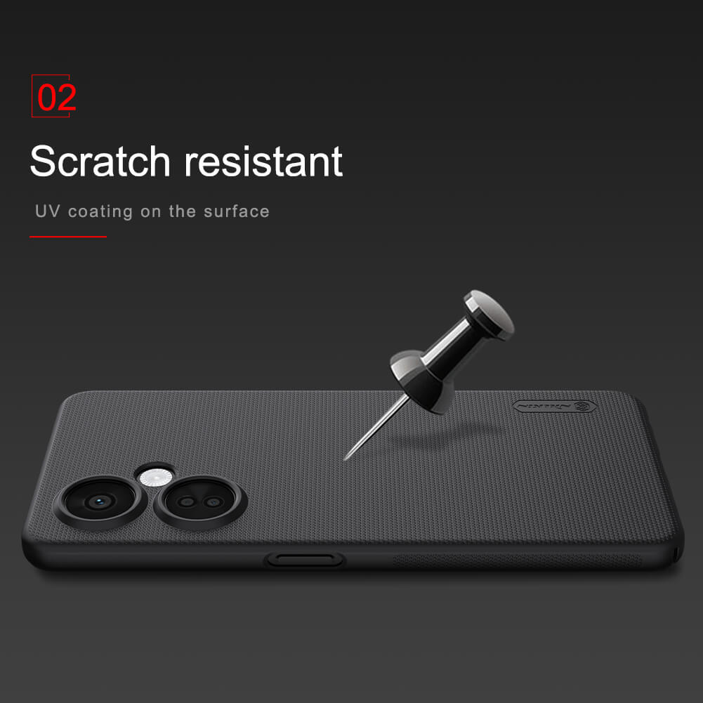 Picture of Nillkin [ OnePlus Nord CE 3 Lite  ]  OnePlus Nord CE 3 Lite Super Frosted Shield Mat Cover Cover (Back Case Cover for Smartphone) - Black