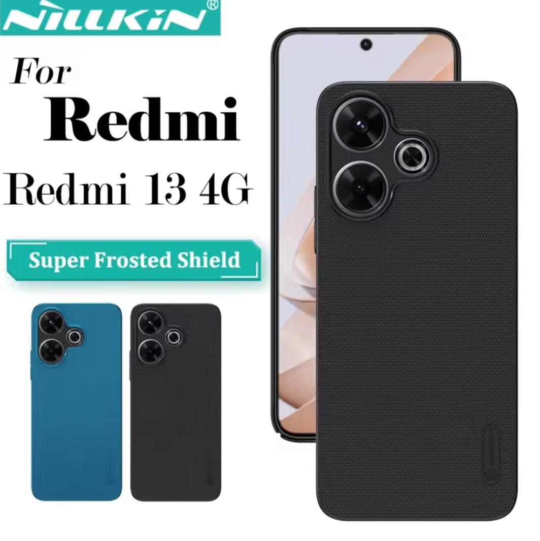Picture of Nillkin Super Frosted Shield Matte cover case for Xiaomi Redmi Note 13R 5G, Xiaomi Redmi 13 4G, Xiaomi Poco M6 4G - Black