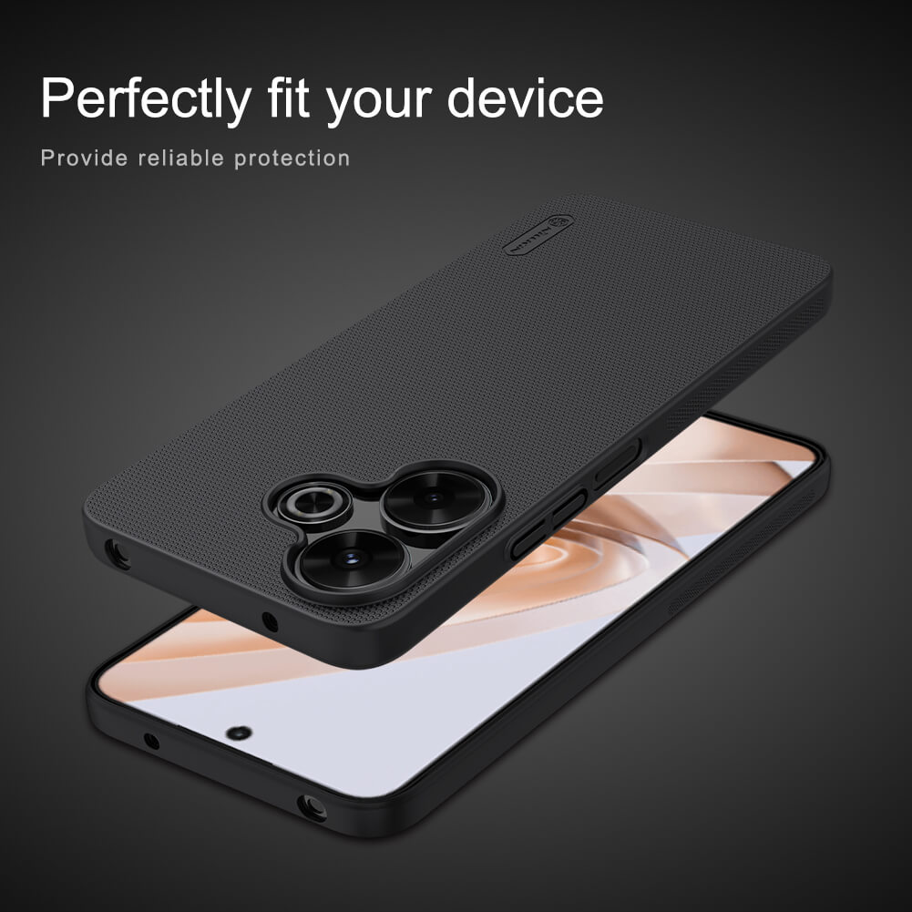 Picture of Nillkin Super Frosted Shield Matte cover case for Xiaomi Redmi Note 13R 5G, Xiaomi Redmi 13 4G, Xiaomi Poco M6 4G - Black