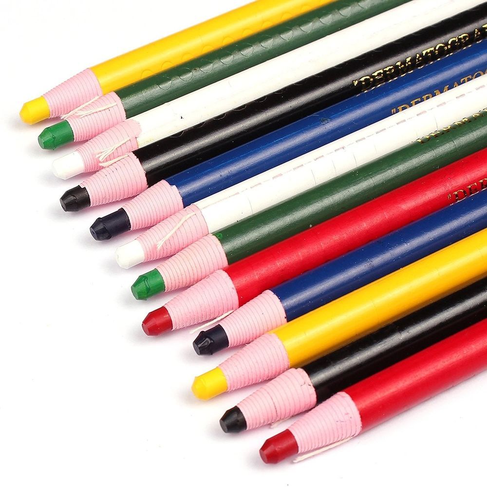 Picture of Drawing & Marking Chinese Pencils - 12 Pcs 12 Colour