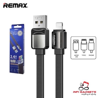 Picture of REMAX RC-154I 2.4A PLATINUM PRO DATA CABLE  / REMAX RC-154i Platinum Pro Series Data Cable - Black