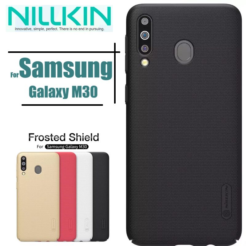 Picture of ( Samsung Galaxy M30 ) Exceptional Quality - Samsung Galaxy M30 Nillkin Super Frosted Shield Hard Cover-Black Cover-Black - Effortless Usage