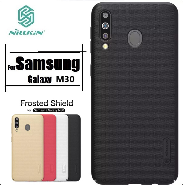 Picture of ( Samsung Galaxy M30 ) Exceptional Quality - Samsung Galaxy M30 Nillkin Super Frosted Shield Hard Cover-Black Cover-Black - Effortless Usage