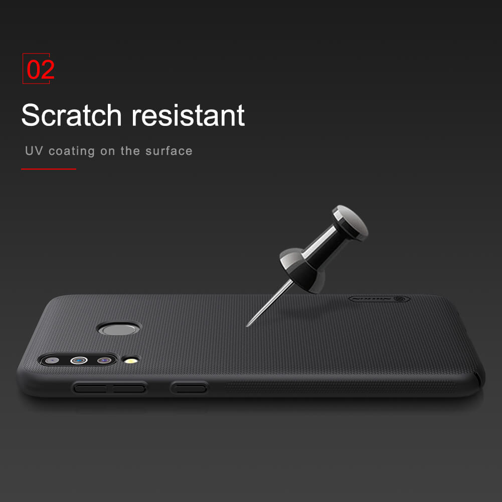 Picture of ( Samsung Galaxy M30 ) Exceptional Quality - Samsung Galaxy M30 Nillkin Super Frosted Shield Hard Cover-Black Cover-Black - Effortless Usage