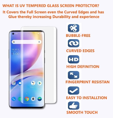 Picture of Rinbo Skin Touch Sensitive UV Glass For Samsung Galaxy ( Galaxy S20+ ) S20 Plus UV Light Adhesive Tempered Glass Screen Protector