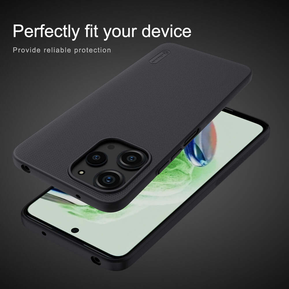 Picture of Nillkin ( Redmi 12 4G, 5G, Redmi Note 12R 5G, Xiaomi Poco M6 Pro ) Super Frosted Shield Matte cover case for Xiaomi Redmi 12 4G, 5G, Redmi Note 12R 5G, Xiaomi Poco M6 Pro - Black