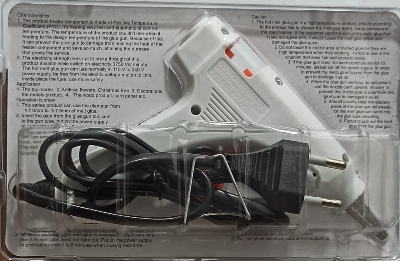 Picture of Mini Hot Melt Glue Gun - 20 Watt with 5 pcs Glue Stick Free - Blue, Red, Pink, Orange, Yellow, Parrot