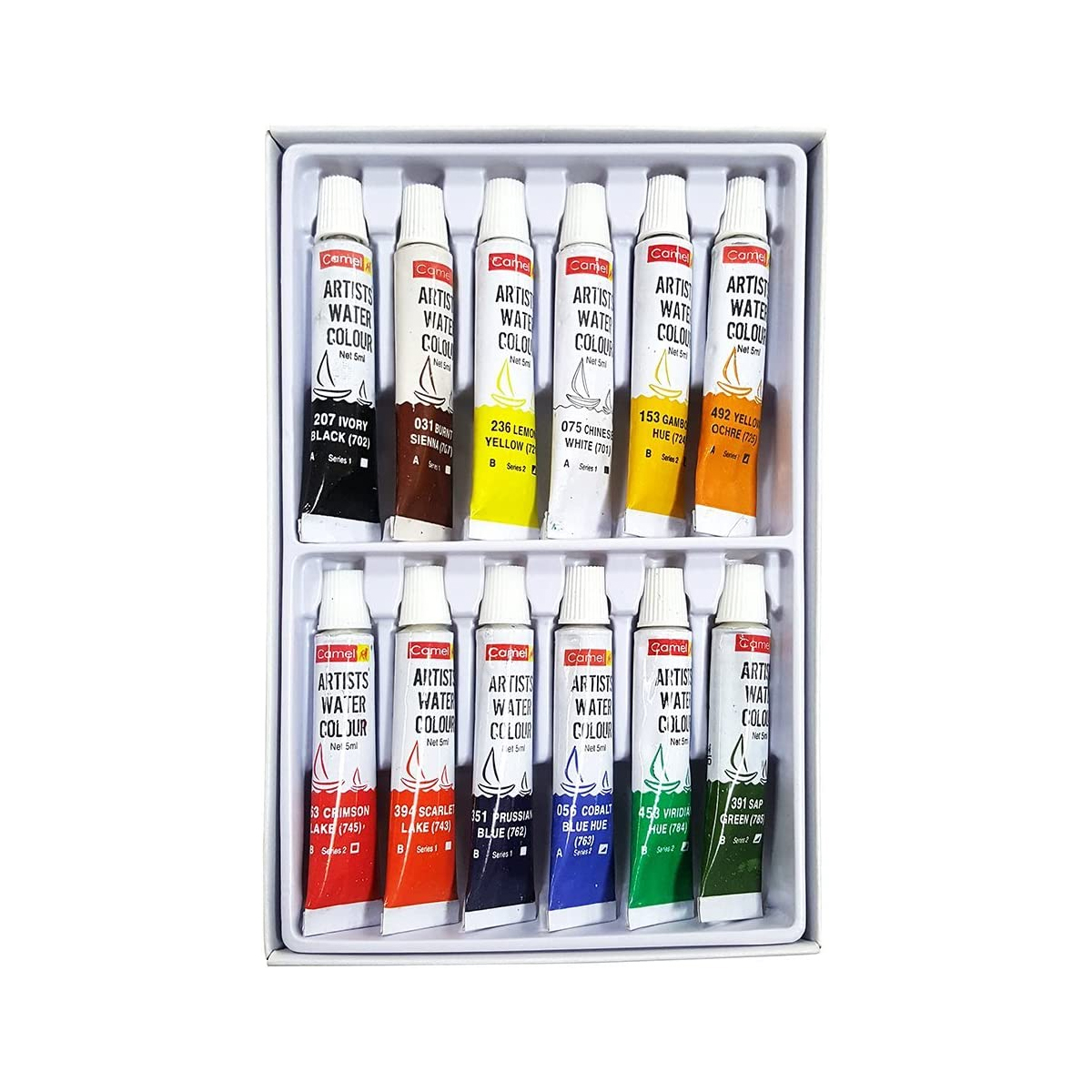 Picture of Camel Artist Water Color Set - 12 Shades - Multicolor (5ml tube) / Camel Artist Water Color 12 tubes (5ml)