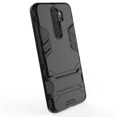 Picture of Armor Case For Redmi Note 8 Pro Shockproof Back Case With Stand - Black - Phone - Camera (Back Case Cover For Smartphone)