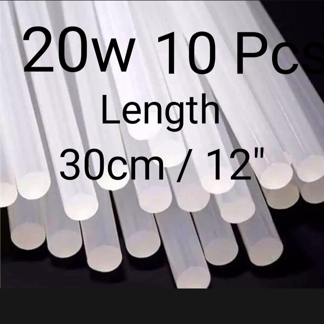 Picture of 20w Glue Gun Stick - 10 pcs - White ( Size: 30cm  / 12" )