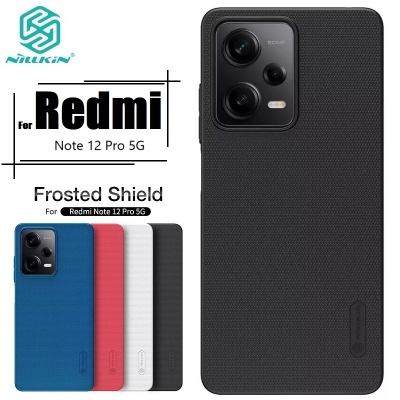 Picture of Nillkin ( Redmi Note 12 Pro 5G / Xiaomi POCO X5 Pro ) For Xiaomi Redmi Note 12 Pro 5G / Xiaomi POCO X5 Pro Phone Case Nillkin Super Frosted Shield Hard PC Back Cover Salient Dot Design Case - Black