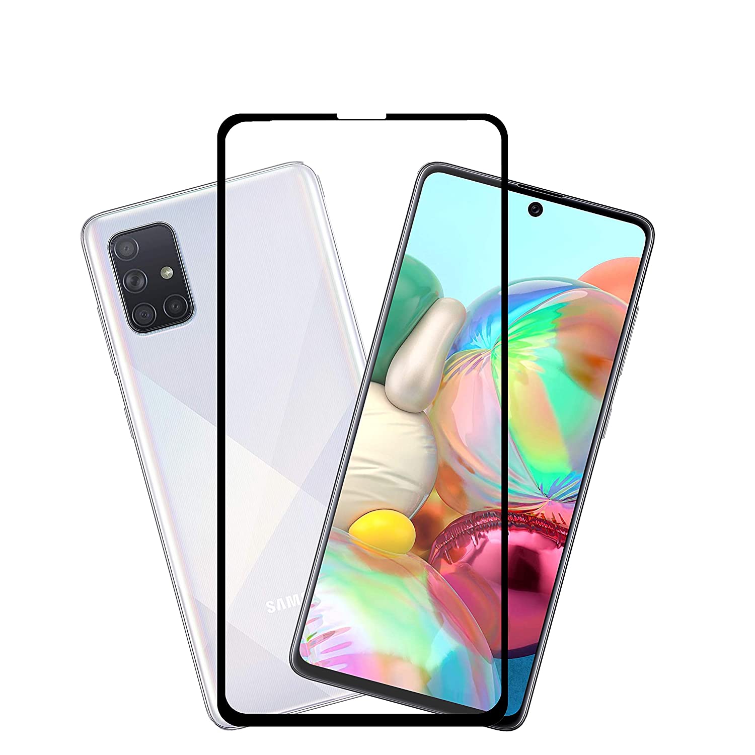 Picture of Samsung Galaxy A51/ Galaxy A52/ Galaxy A52S/ Galaxy A53 11D/21D Full Glue Tempered Glass Edge to Edge Protection Screen Protector ( 6.5") - Black