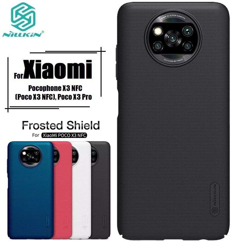 Picture of Nillkin (Poco X3 NFC) Super Frosted Shield Hard Case For Poco X3 / Poco X3 NFC / Poco X3 Pro - Elegant Black Protection for Your Device
