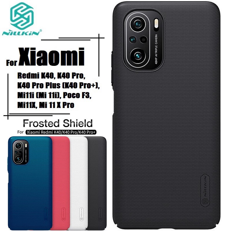 Picture of Nillkin ( Xiaomi Redmi K40 ) Super Frosted Shield Matte cover case for Xiaomi Redmi K40, K40 Pro, K40 Pro Plus (K40 Pro+), Mi11i (Mi 11i), Poco F3, Mi11X, Mi 11 X Pro - Black