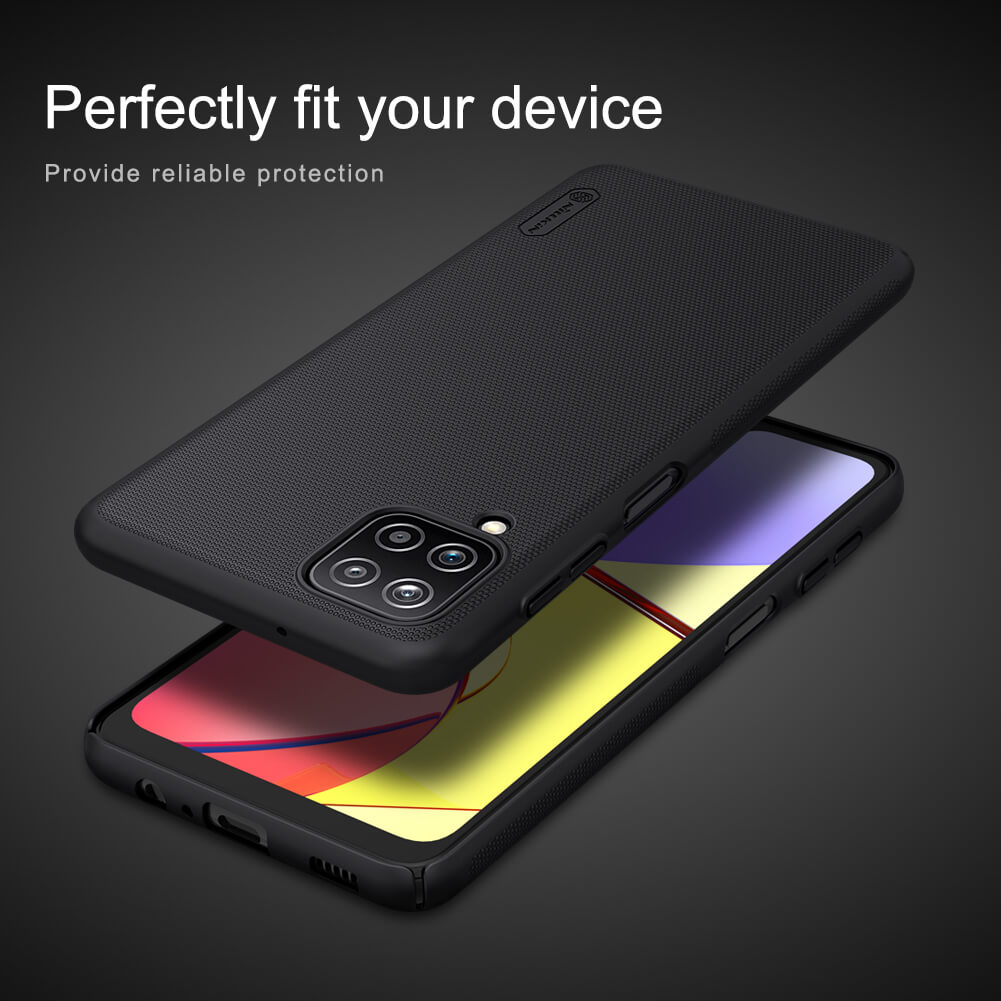 Picture of Nillkin (Galaxy A12 ) Super Frosted Shield Hard PC Back Cover Matte Hard Case with Salient Dot Design for Samsung Galaxy A12 - Black
